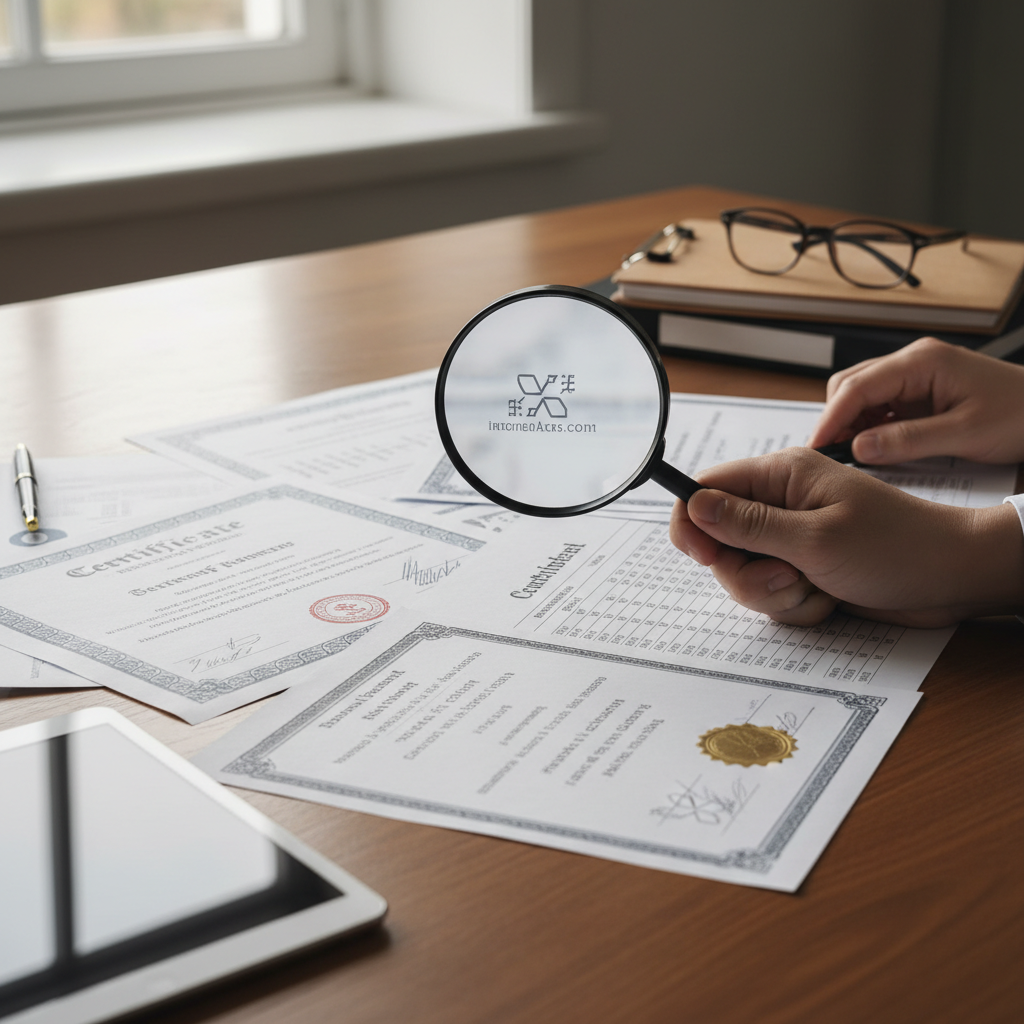 Vérification de documents financiers et légaux pour conformité.